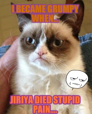 i-became-grumpy-when...-jiriya-died-stupid-pain
