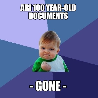 ari-100-year-old-documents-gone-