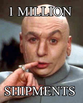 1-million-shipments