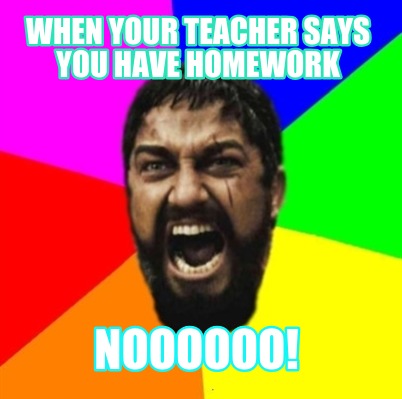 when-your-teacher-says-you-have-homework-noooooo