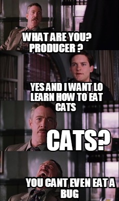 what-are-you-producer-yes-and-i-want-lo-learn-how-to-eat-cats-cats-you-cant-even