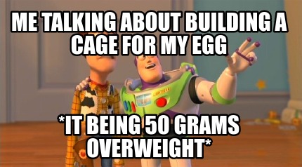 me-talking-about-building-a-cage-for-my-egg-it-being-50-grams-overweight