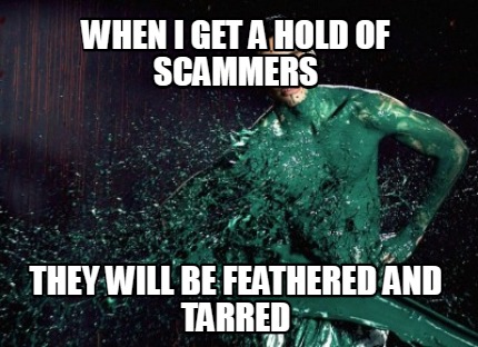when-i-get-a-hold-of-scammers-they-will-be-feathered-and-tarred