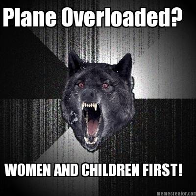 plane-overloaded-women-and-children-first
