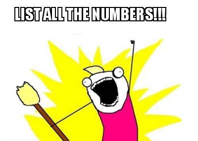 list-all-the-numbers