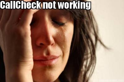 callcheck-not-working