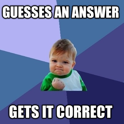 guesses-an-answer-gets-it-correct