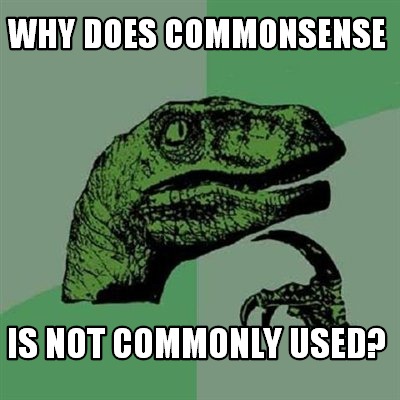 why-does-commonsense-is-not-commonly-used