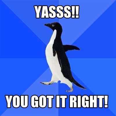 yasss-you-got-it-right