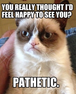 you-really-thought-id-feel-happy-to-see-you-pathetic