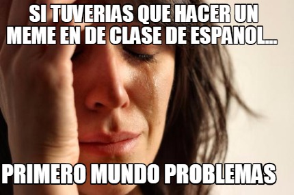 si-tuverias-que-hacer-un-meme-en-de-clase-de-espanol...-primero-mundo-problemas