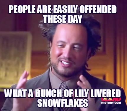 people-are-easily-offended-these-day-what-a-bunch-of-lily-livered-snowflakes
