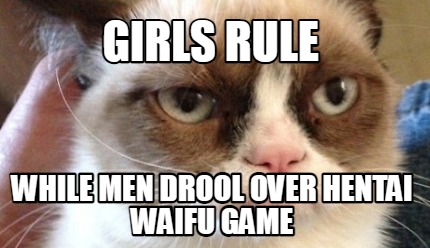 girls-rule-while-men-drool-over-hentai-waifu-game