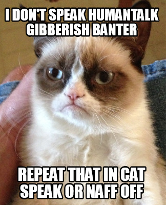 i-dont-speak-humantalk-gibberish-banter-repeat-that-in-cat-speak-or-naff-off